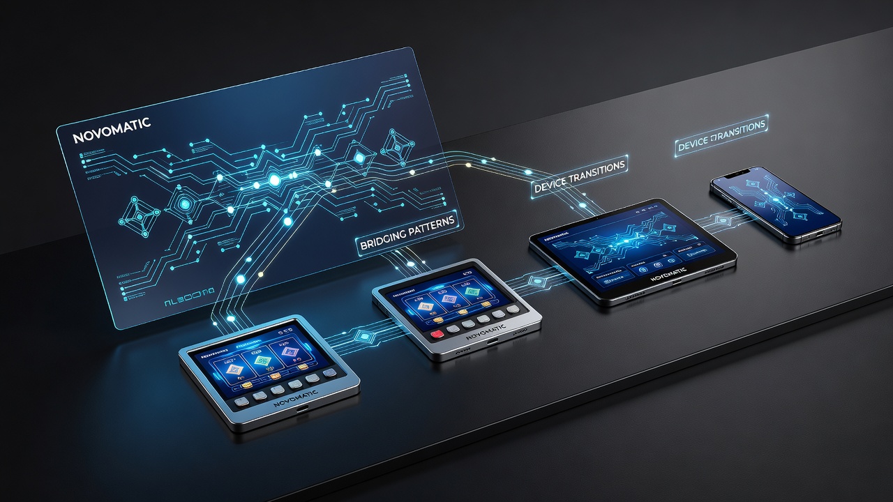 Voorbeeld van symbooltransities tijdens mobiele apparaatwisseling in Novomatic spellen