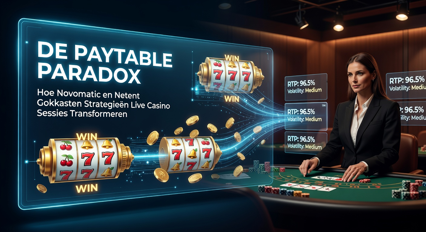 Grafiek van een typische paytable bij Novomatic- en NetEnt-gokkasten, met symbolen en uitbetalingen die de paradox illustreren
