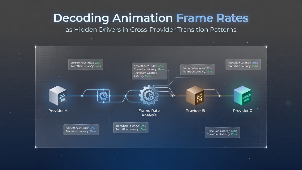 Animatieframesnelheden en transitiepatronen tussen softwareproviders in digitale omgevingen