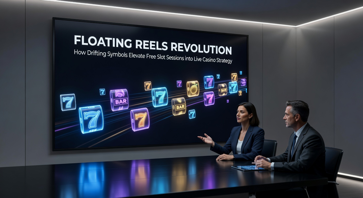 Voorbeeld van een live casino sessie geïnspireerd op floating reels, met drijvende symbolen en strategische inzetten