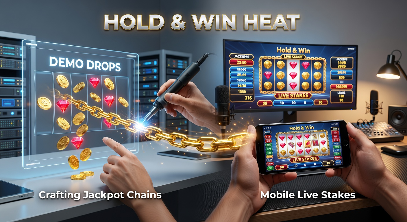 Schermafbeelding van Hold & Win Heat slot met gloeiende jackpot-symbolen en hold-functie in actie