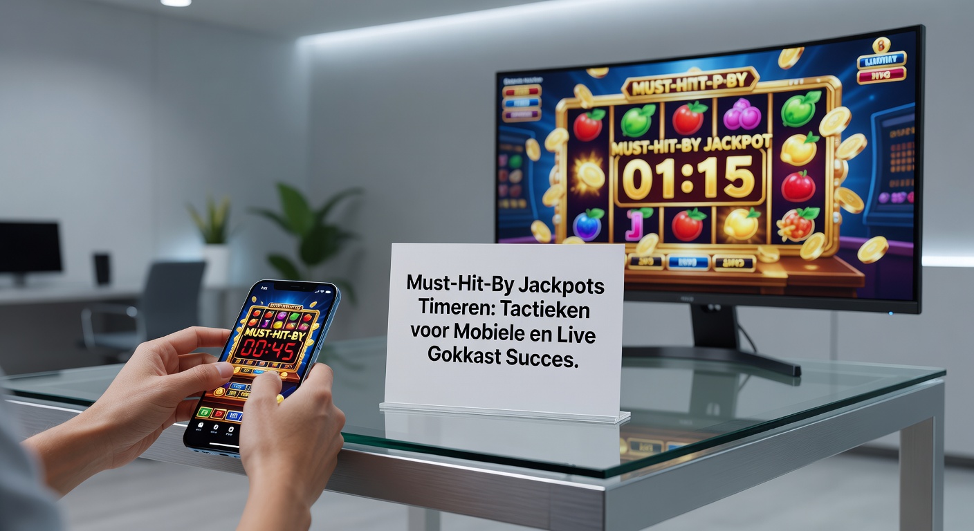 Mobiele interface van een live gokkast met MHBJ timer in actie, symbolen draaien terwijl de jackpot nadert