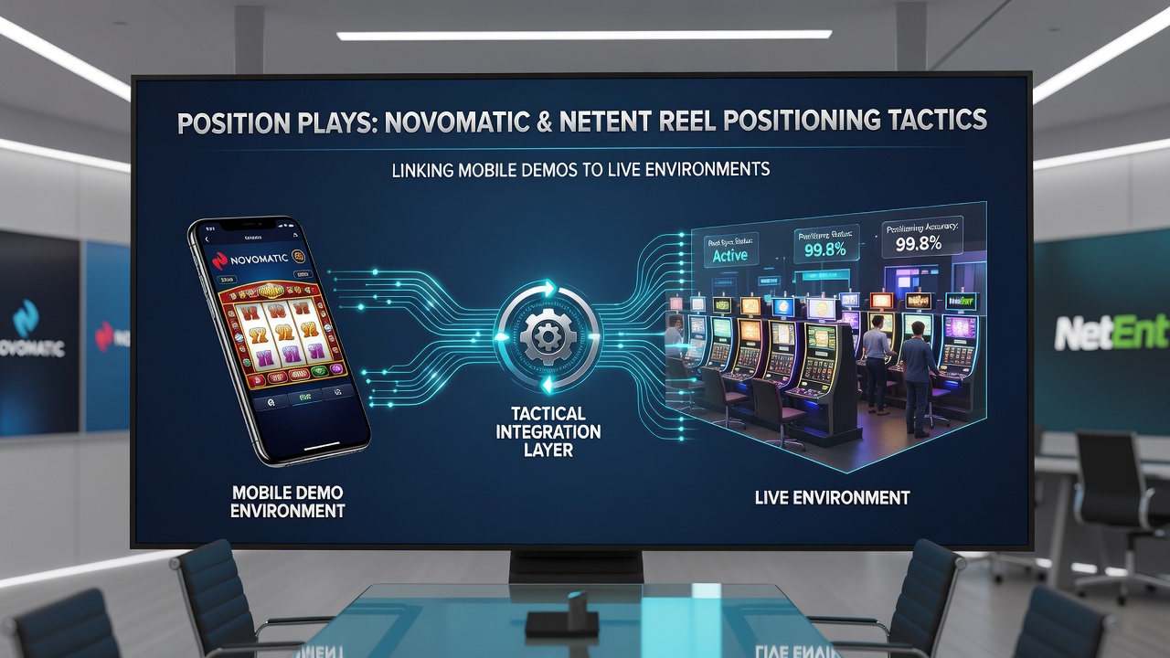 Overzicht van reelposities in mobiele demo's gekoppeld aan live casino sessies