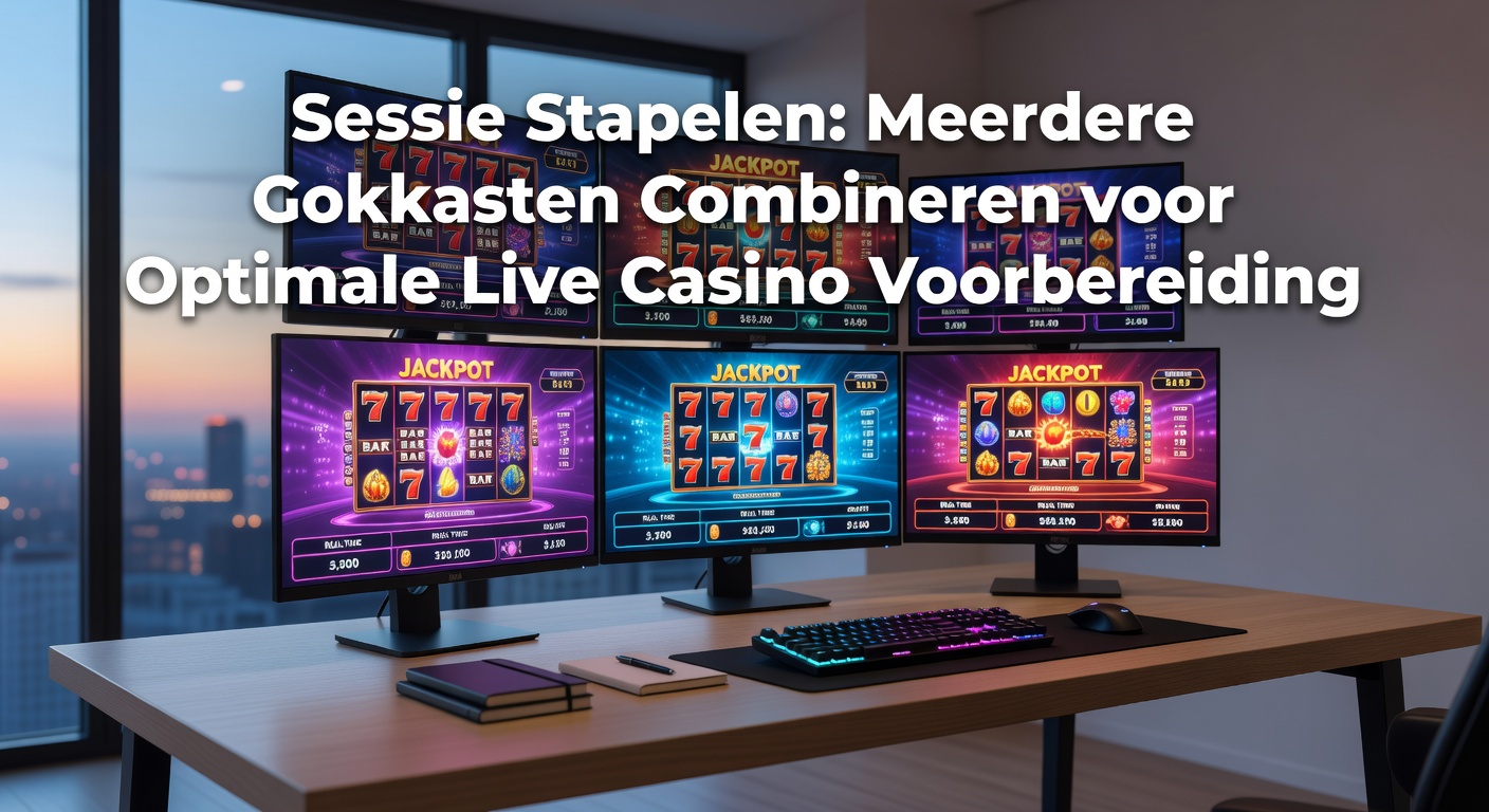 Speler combineert meerdere gokkasten op een scherm tijdens een sessie, met live casino tafels op de achtergrond