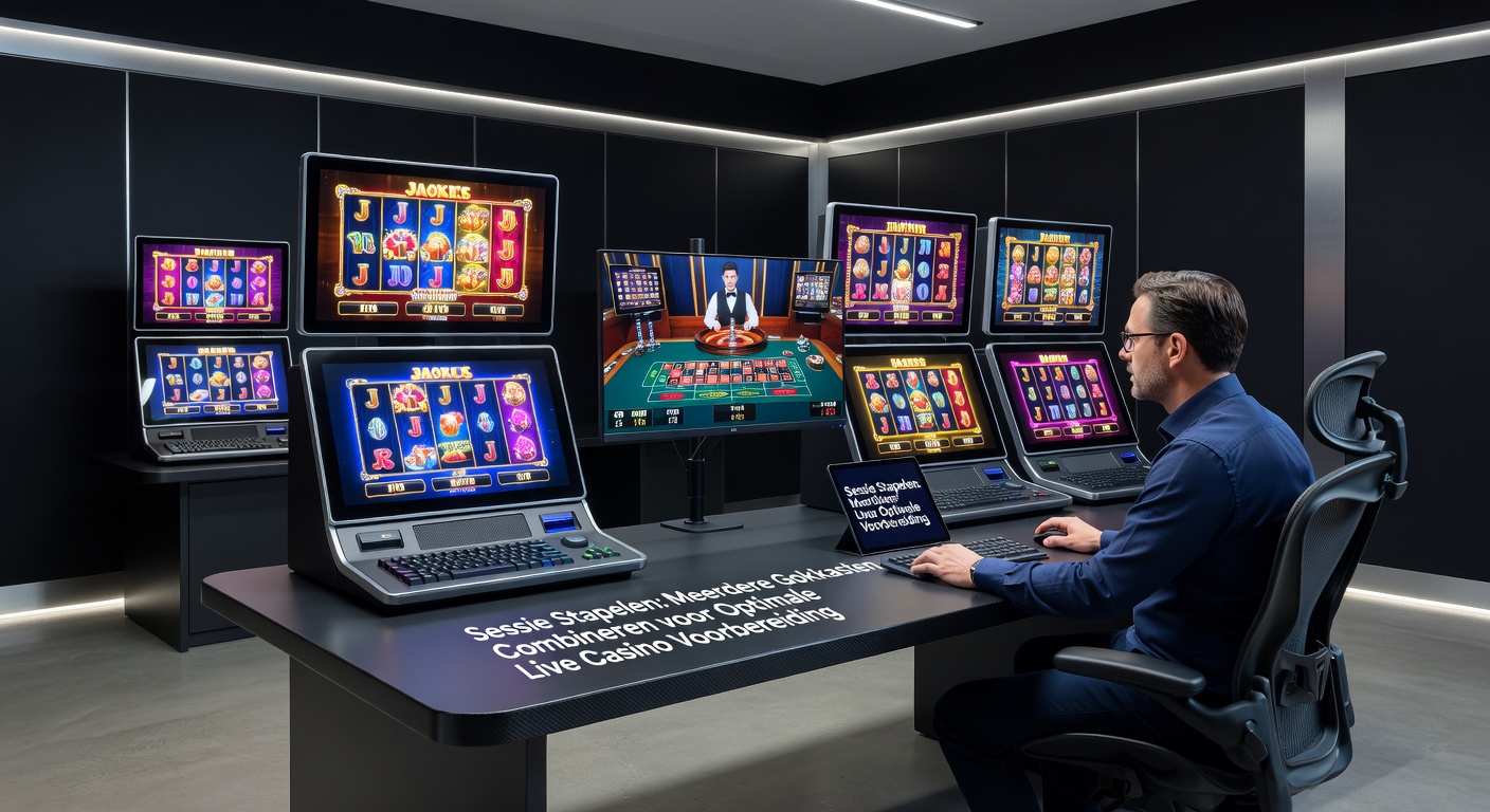 Grafiek toont gestapelde sessies van gokkasten met lijnen naar live casino uitkomsten, inclusief volatiliteitscurves
