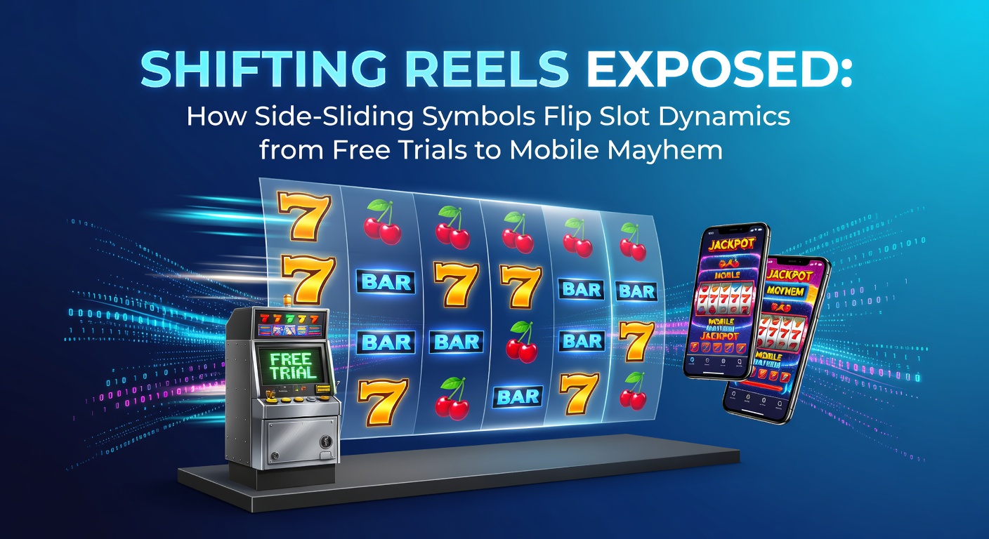 Schermafbeelding van een shifting reels gokkast met symbolen die zijwaarts schuiven tijdens een winnende spin, demonstrerend de dynamische rolverandering