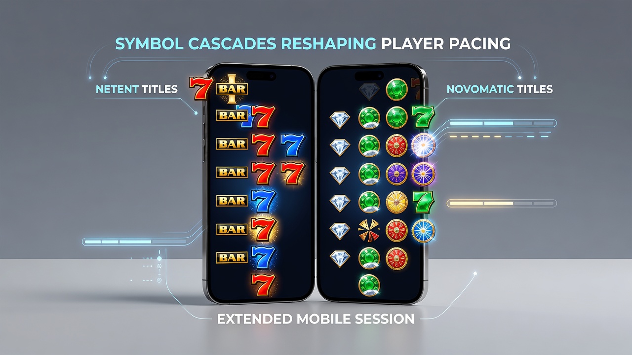 Vergelijking van cascade patronen in NetEnt en Novomatic slots op mobiel