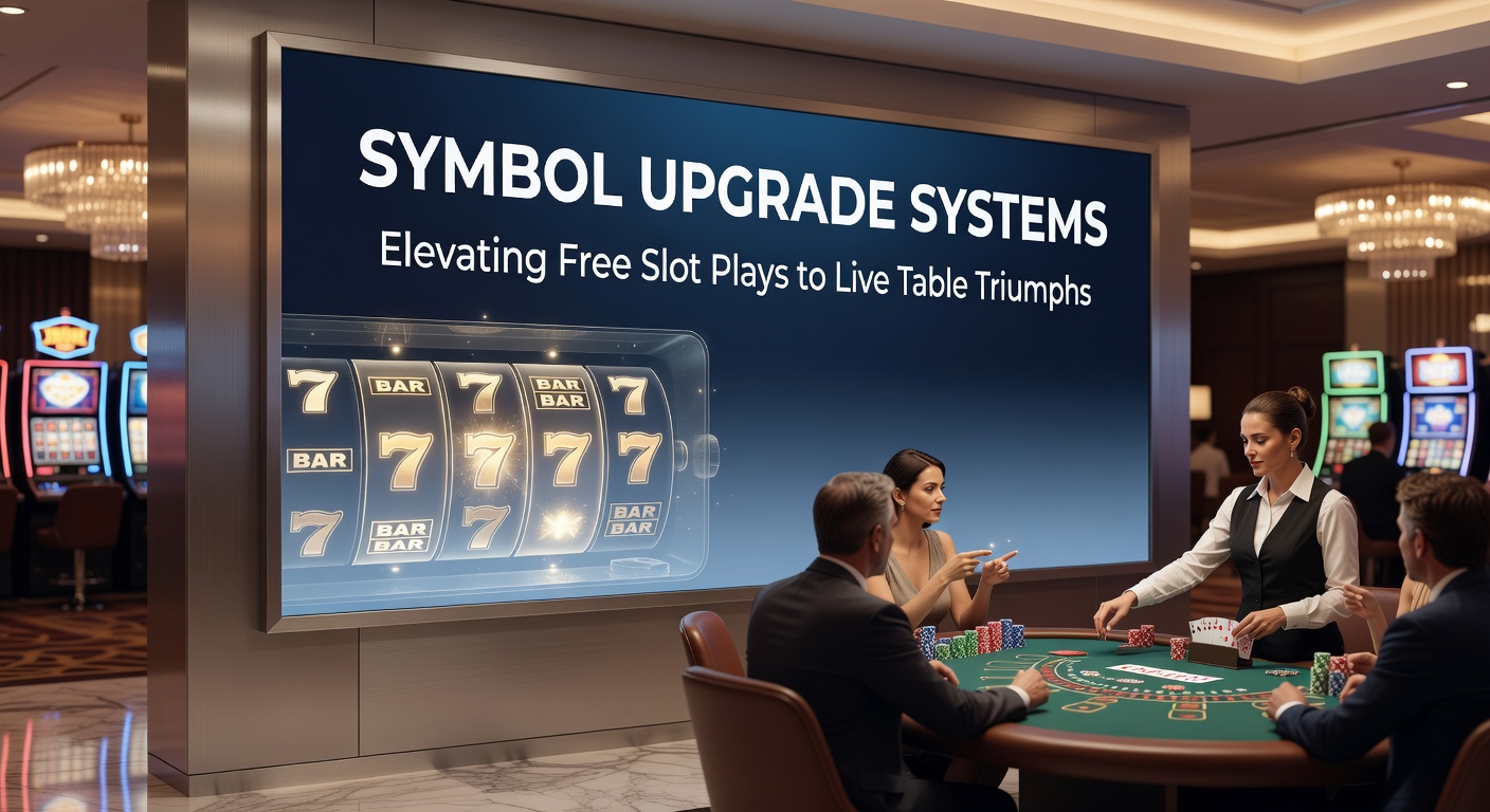 Dynamische symbol upgrade in een moderne videoslot, waar lage symbolen transformeren naar high-value iconen tijdens free spins