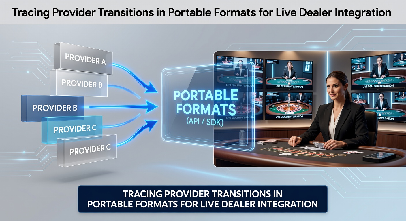 Overzicht van providertransities in draagbare formaten voor live dealer systemen