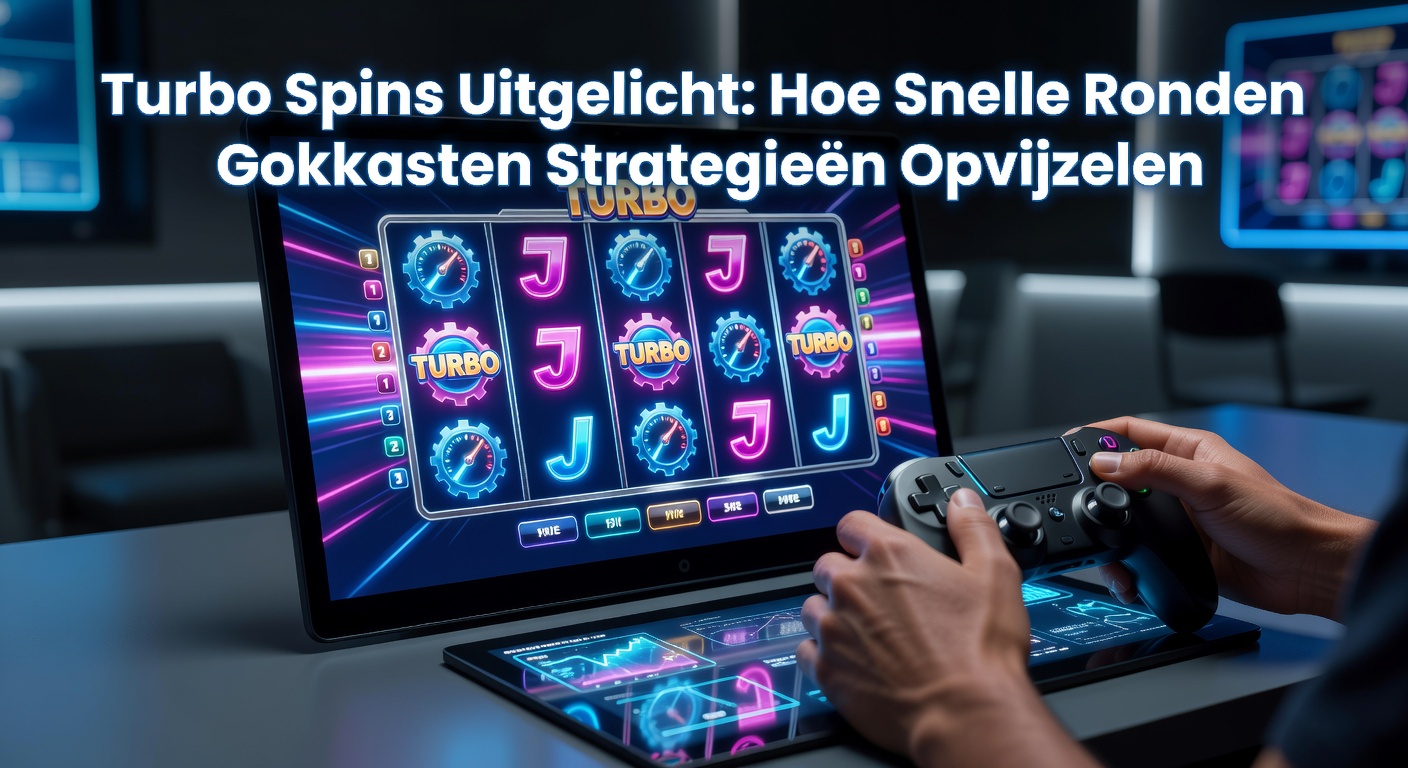 Schermafbeelding van een gokkast in turbo spin-modus met razendsnel draaiende rollen en een hoog tempo spelverloop