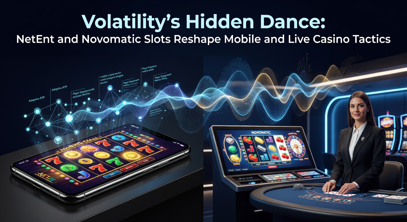 Grafiek die volatiliteitsschommelingen in NetEnt- en Novomatic-slots illustreert op mobiele en live casino-platforms