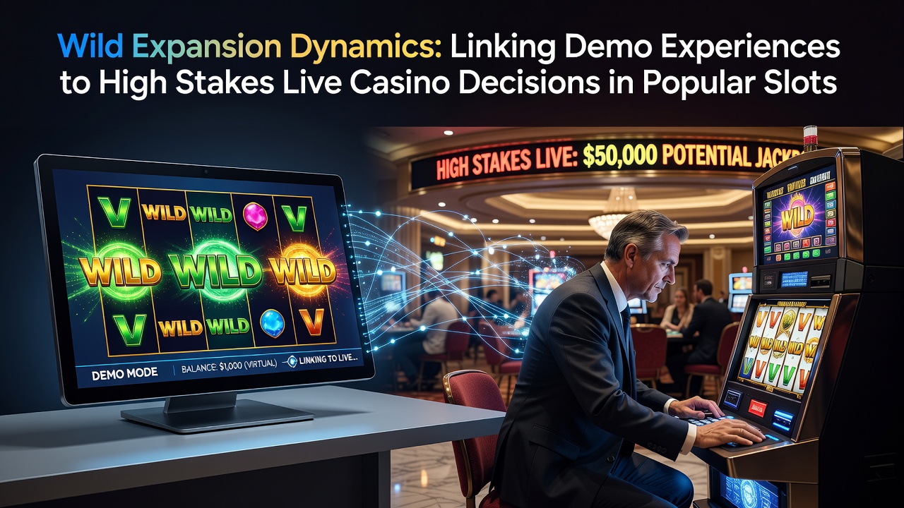 Illustratie van wild expansion mechanieken in demo slots die overgaan naar live casino sessies